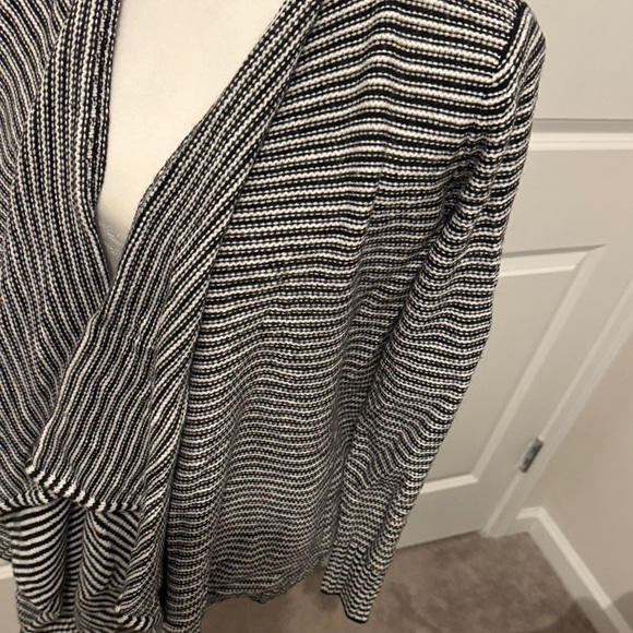 Merona Black and White Striped Cardigan - Picture 2 of 5